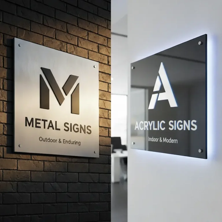 Metal vs Acrylic Signage for Commercial Branding